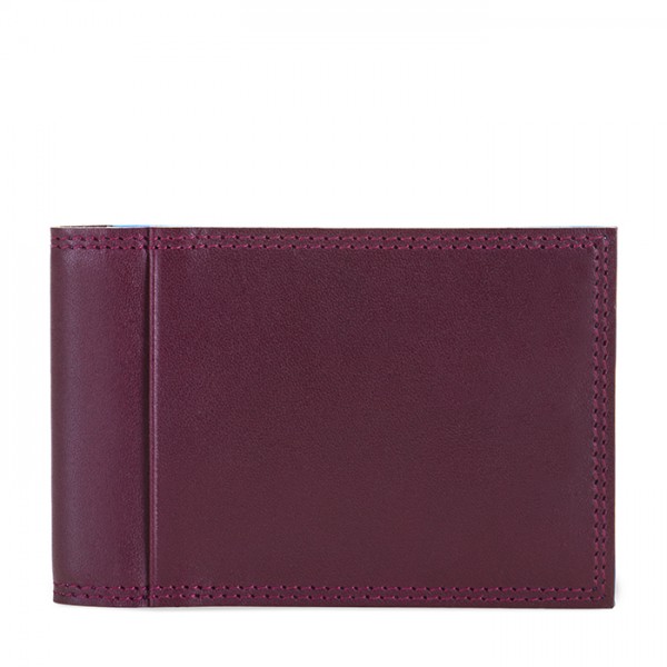 Mywalit Portafoglio da uomo Bi-fold con Portacarte Prugna-Celeste Duty-free