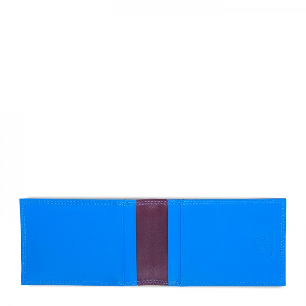 Mywalit Portafoglio da uomo Bi-fold con Portacarte Prugna-Celeste Duty-free