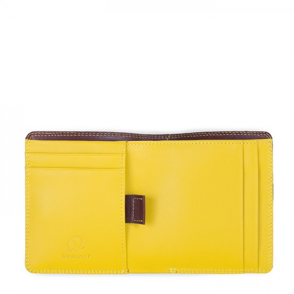 Mywalit Portafoglio da uomo Bi-fold con scomparto estraibile Marrone-Giallo 2025
