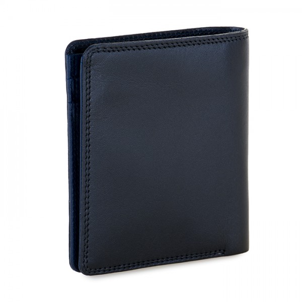 Mywalit Portafoglio da uomo Bi-fold con scomparto estraibile Nero-Blu Italy