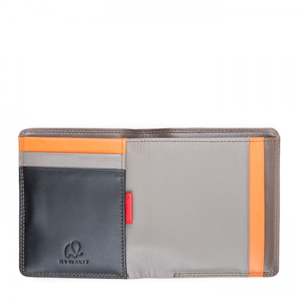 Mywalit Portafoglio da uomo Bi-fold con scomparto estraibile Nappa Fumo In Vendita