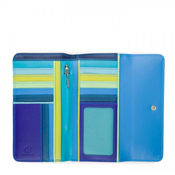 Mywalit Portafoglio a tre ante con zip Seascape Moda