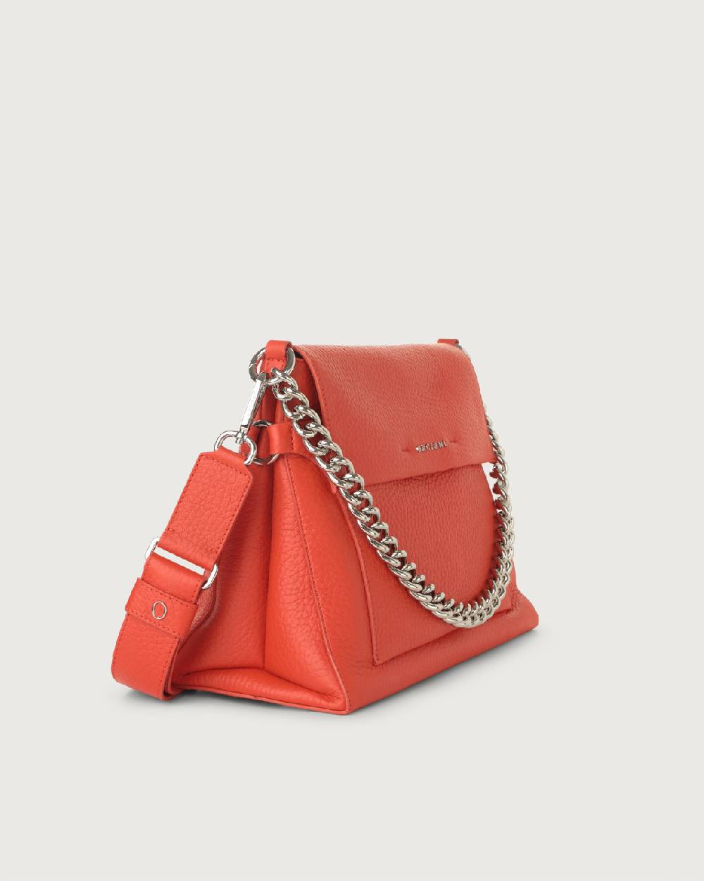 ﻿Orciani Borsa a spalla Missy Soft in pelle con catena e tracolla Qualità