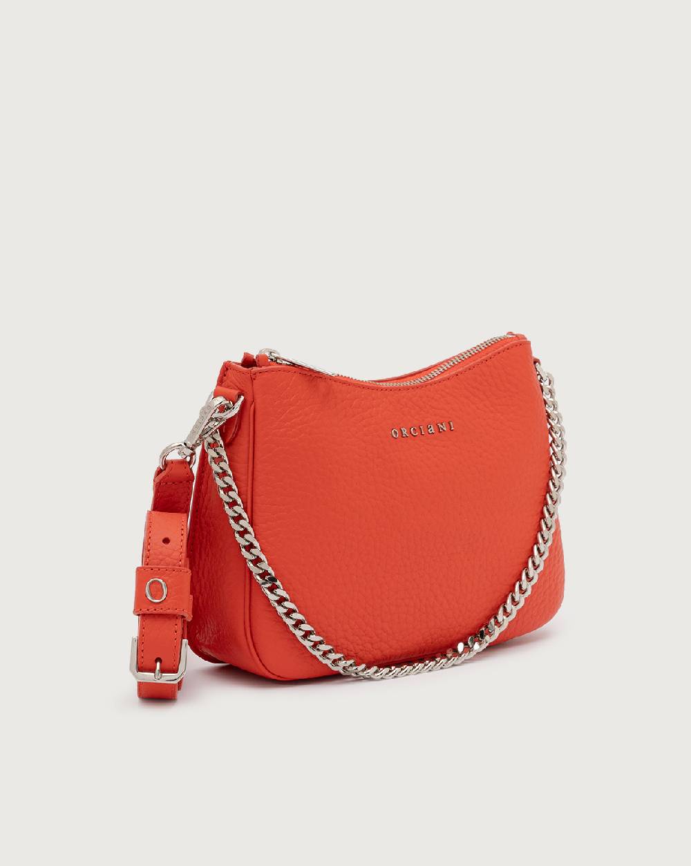 Orciani Borsa crossbody mini New Moon Soft in pelle martellata Vendita