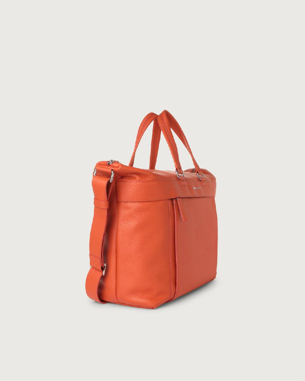 Orciani Borsa a mano e a tracolla grande Micron in pelle Presa