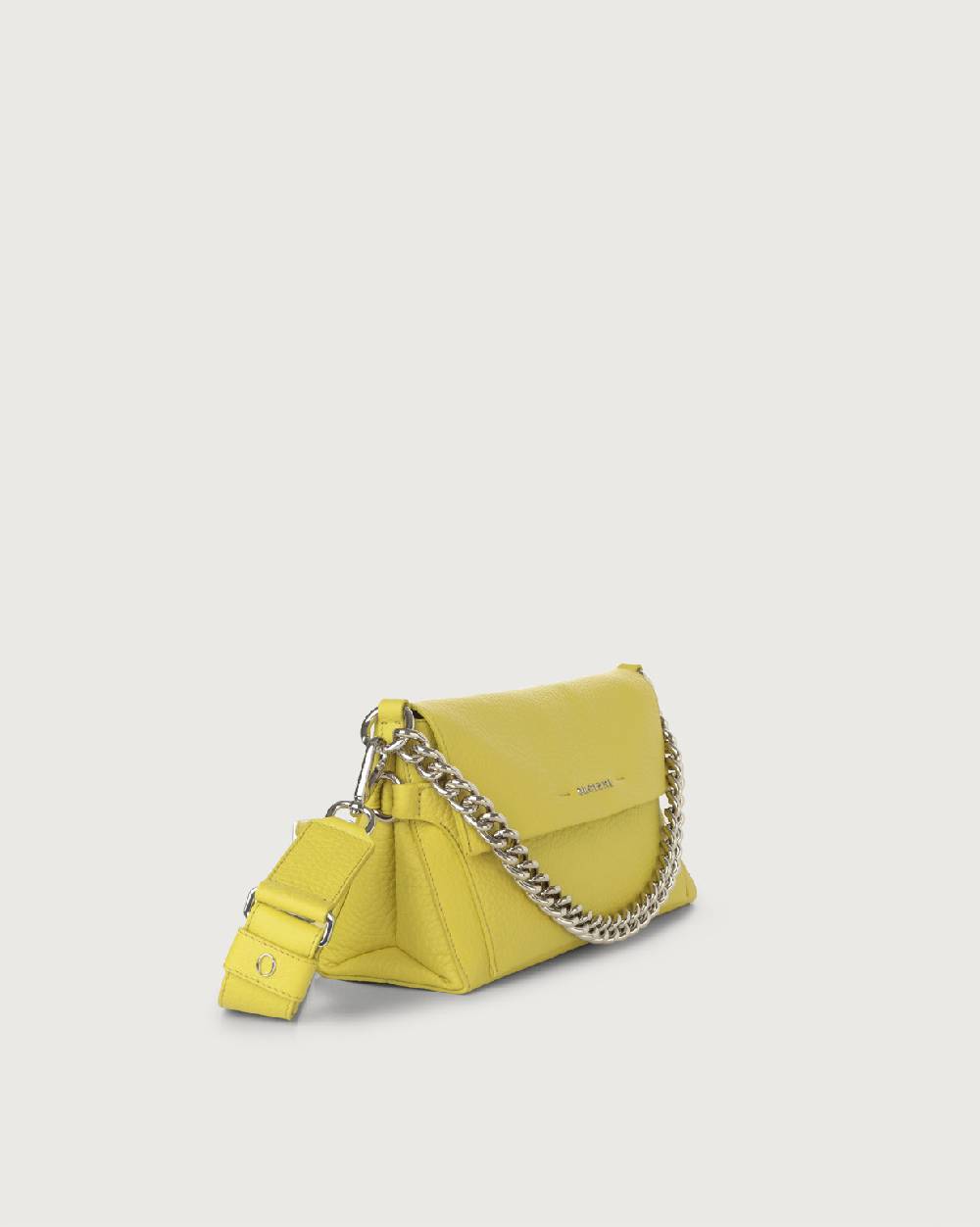 Orciani Borsa a spalla Missy Longuette Soft in pelle con catena e tracolla Sottocosto