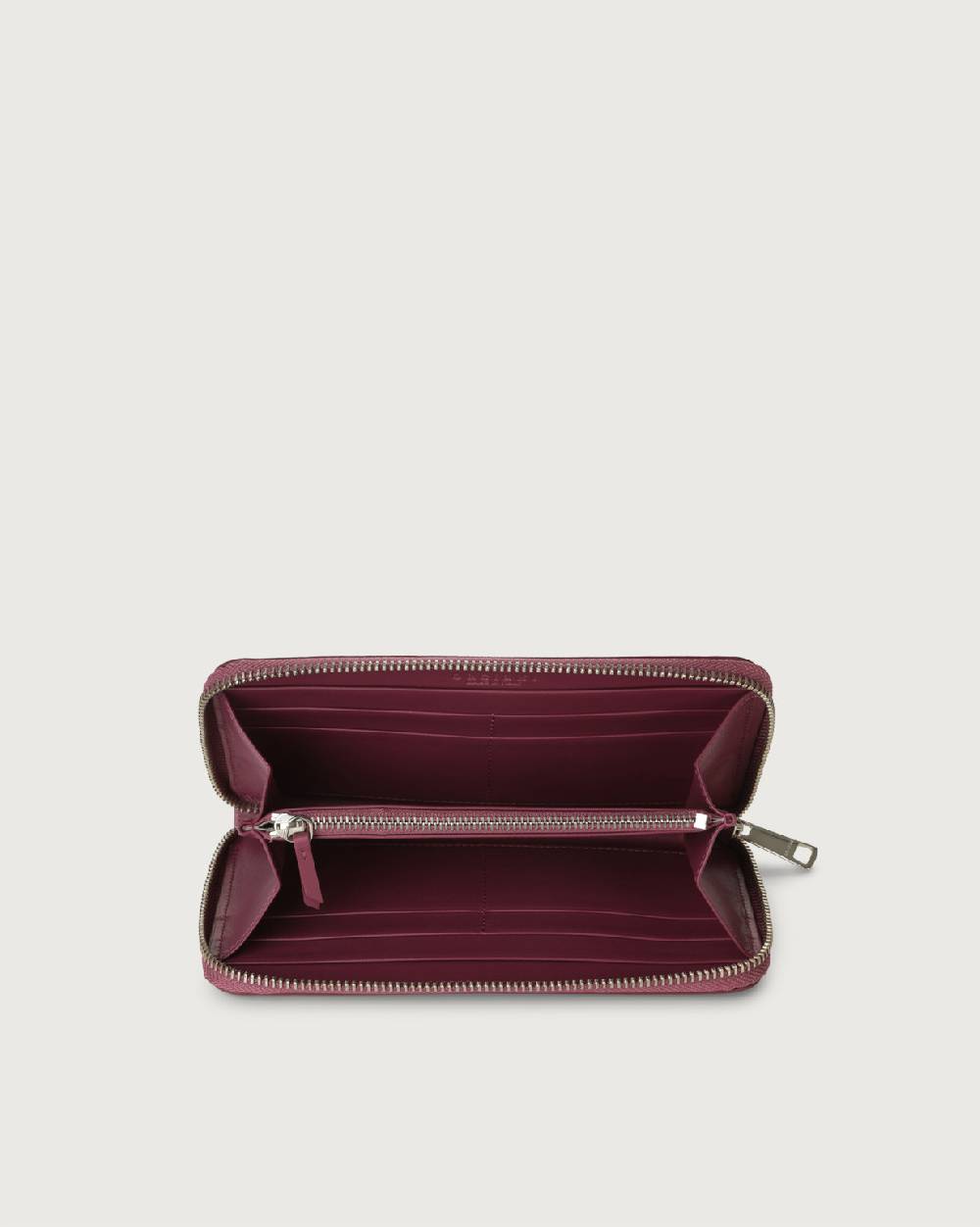 Orciani Portafoglio grande Liberty in pelle con zip Italy