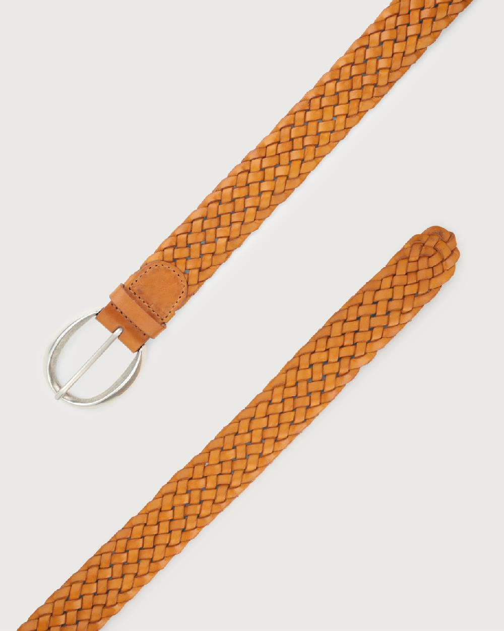 Orciani Cintura intrecciata Masculine in cuoio 3,5 cm Qualità Garantita