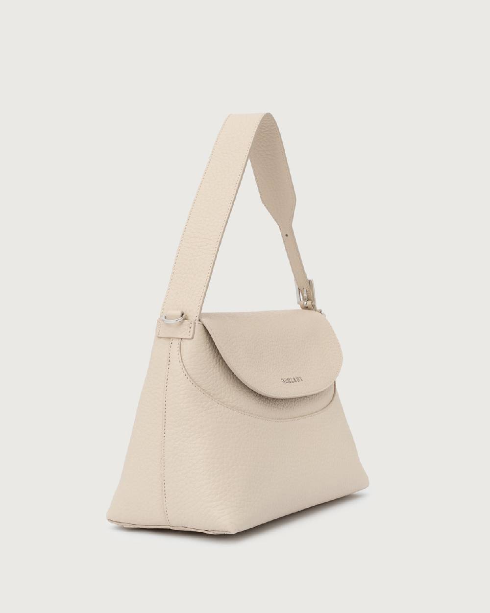 Orciani Borsa a spalla Nana Soft in pelle martellata con tracolla In Vendita