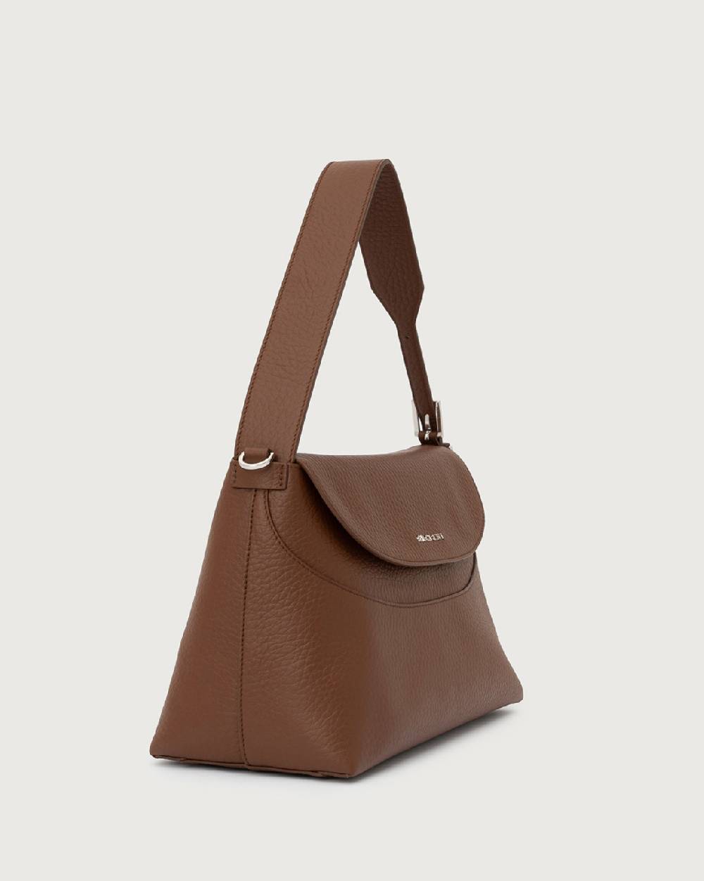 Orciani Borsa a spalla Nana Soft in pelle martellata con tracolla Hotsell