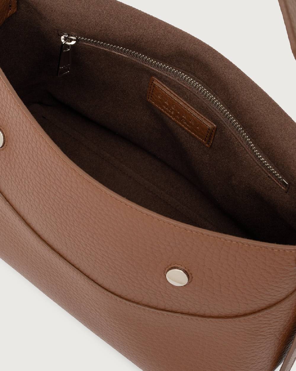 Orciani Borsa a spalla Nana Soft in pelle martellata con tracolla Hotsell