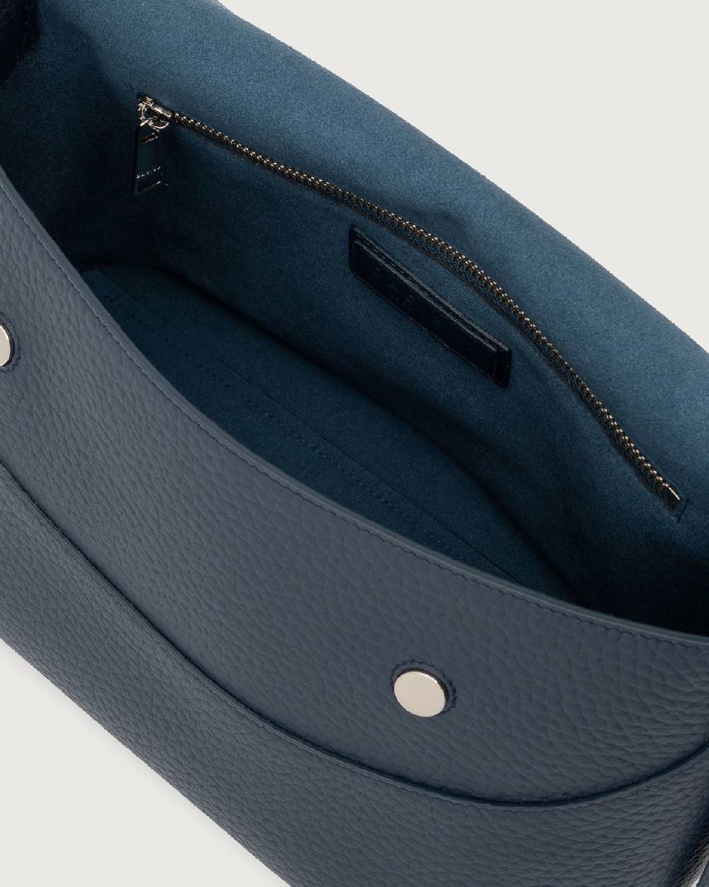 Orciani Borsa a spalla Nana Soft in pelle martellata con tracolla Vendita Calda