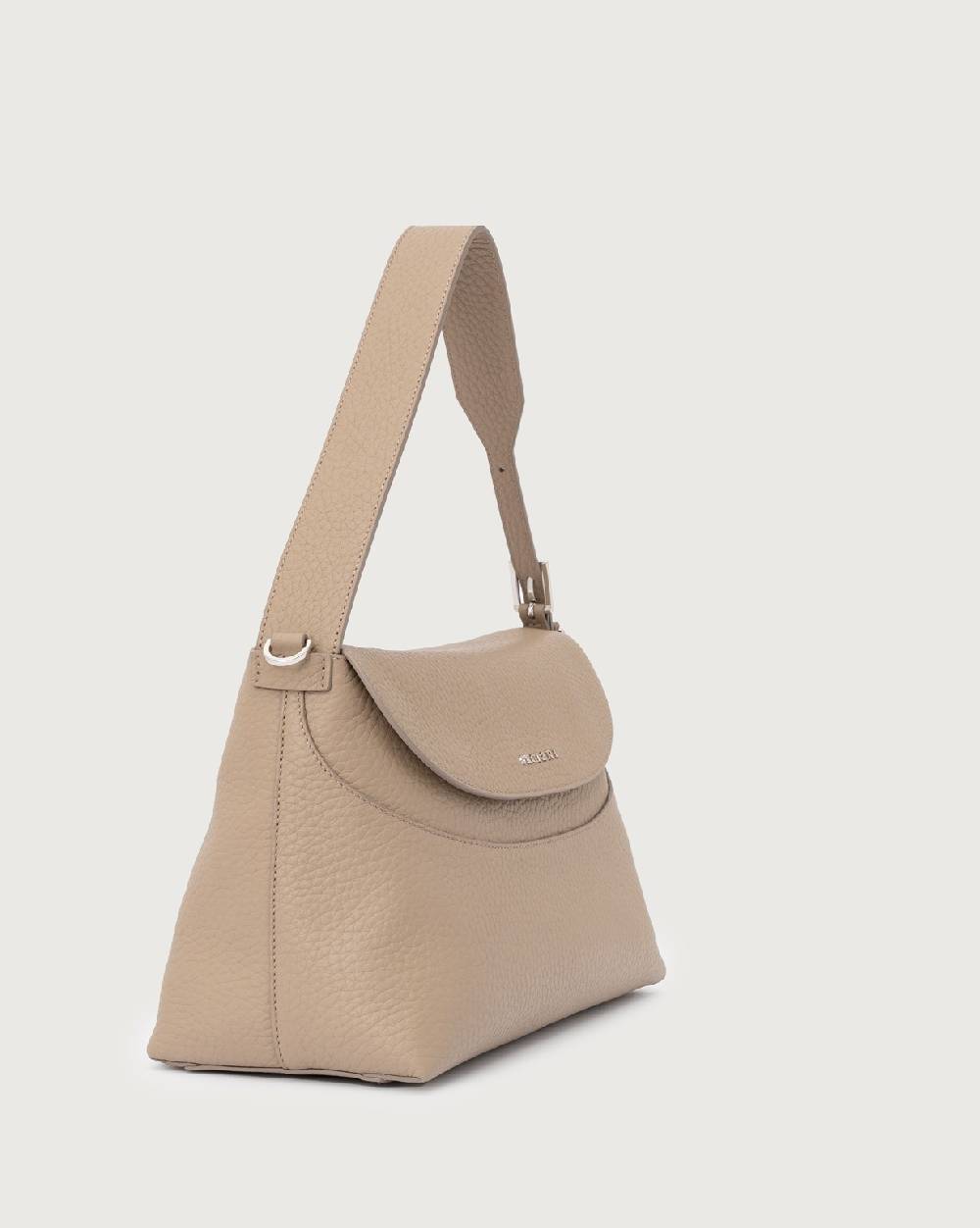 Orciani Borsa a spalla Nana Soft in pelle martellata con tracolla Vendita Economica