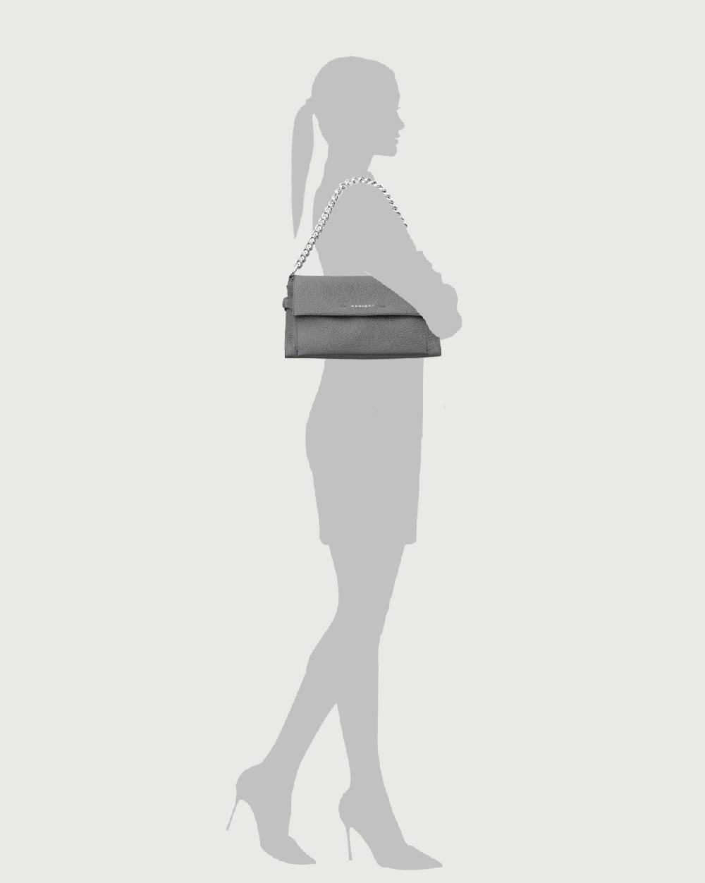 Orciani Borsa a spalla Missy Longuette Couture in pelle con tracolla Italia