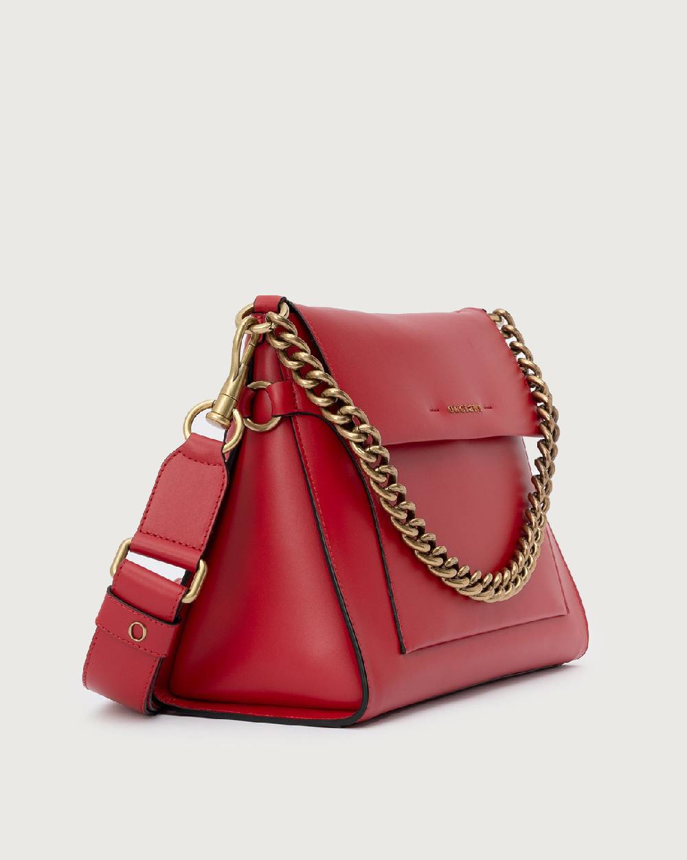Orciani Borsa a spalla Missy Couture in pelle con catena e tracolla Prezzo Ridotto