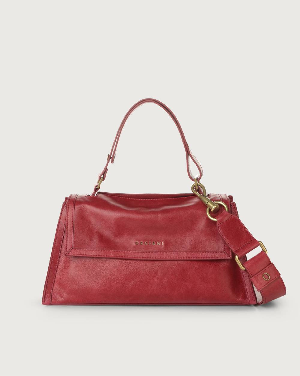 Orciani Borsa Sveva Longuette Notturno in pelle con tracolla