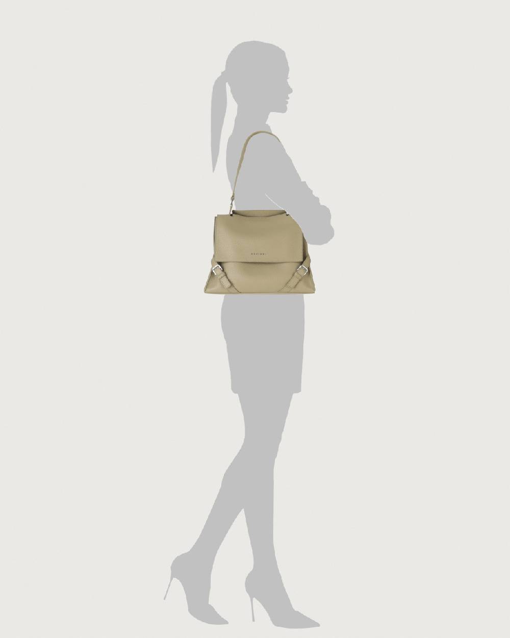 Orciani Borsa Sveva Sense Media a spalla in pelle con tracolla Negozio