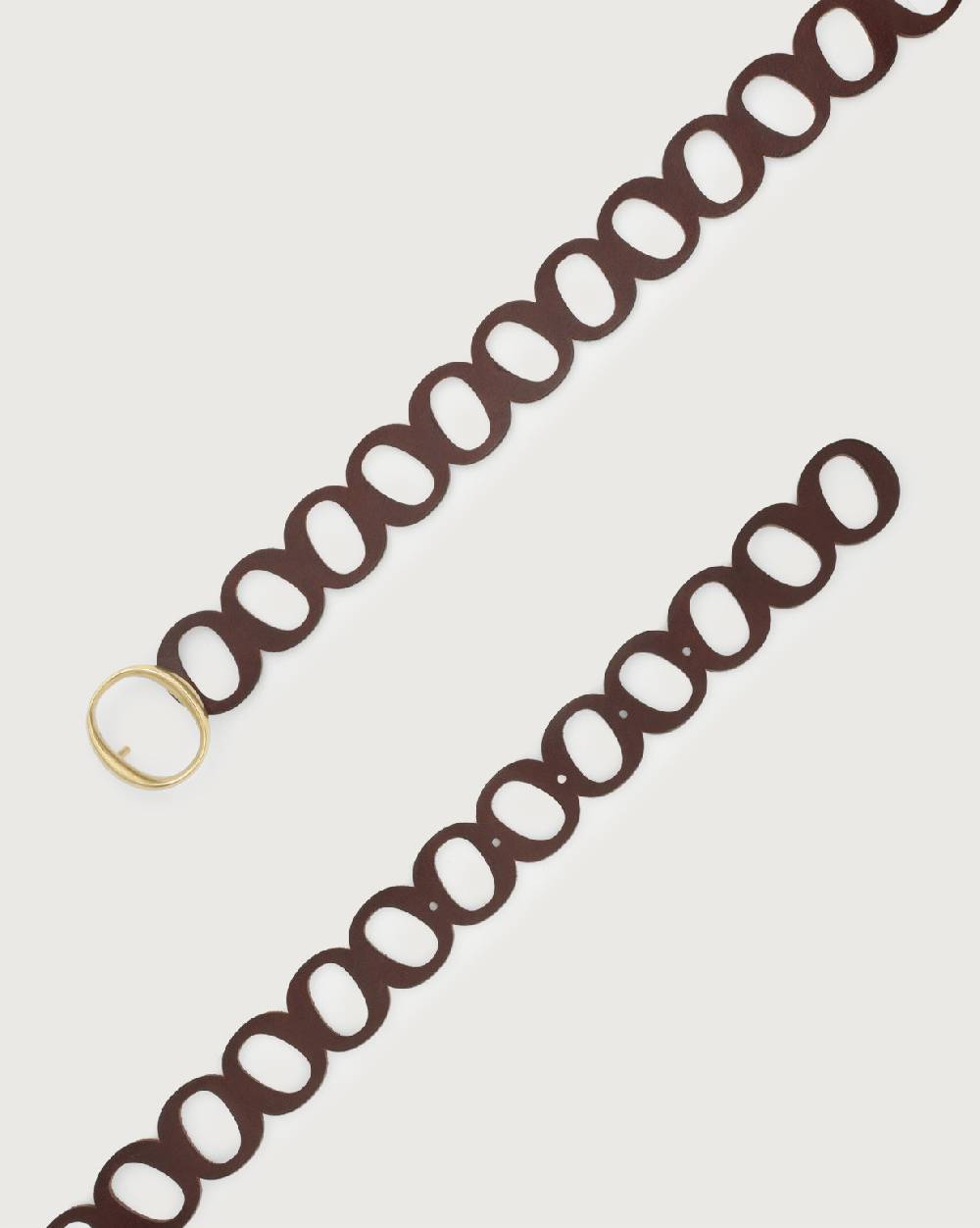 Orciani Cintura monogram Bull Soft in cuoio fibbia ottone Vendita