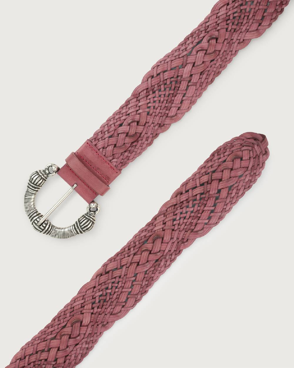 Orciani Cintura intrecciata Masculine in cuoio 5,5 cm Pezzi Unici