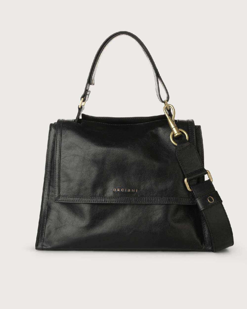 Orciani Borsa Sveva Notturno Media in pelle con tracolla Italia