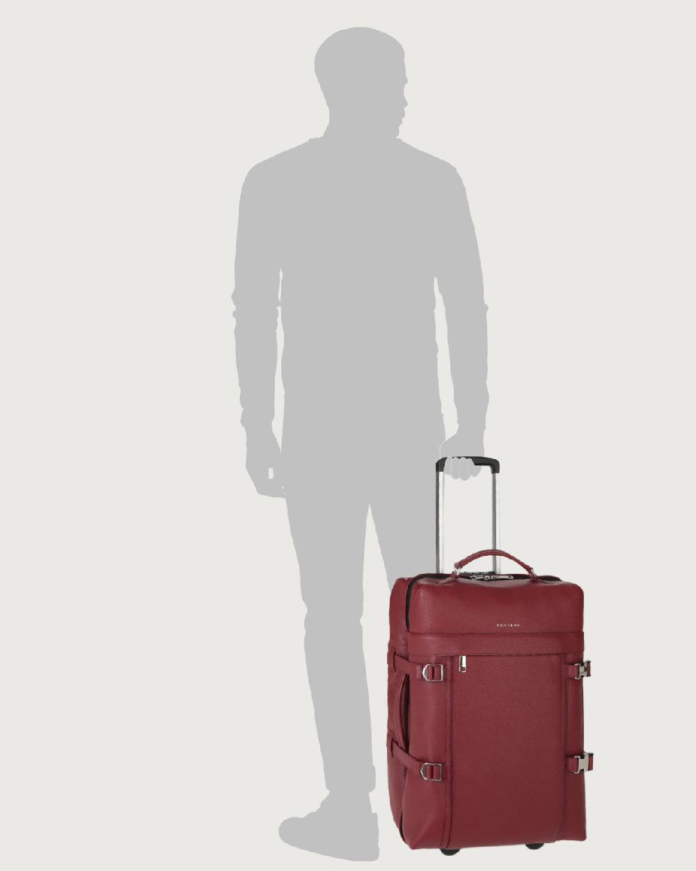 Orciani Trolley Micron due ruote in pelle Consegna Veloce