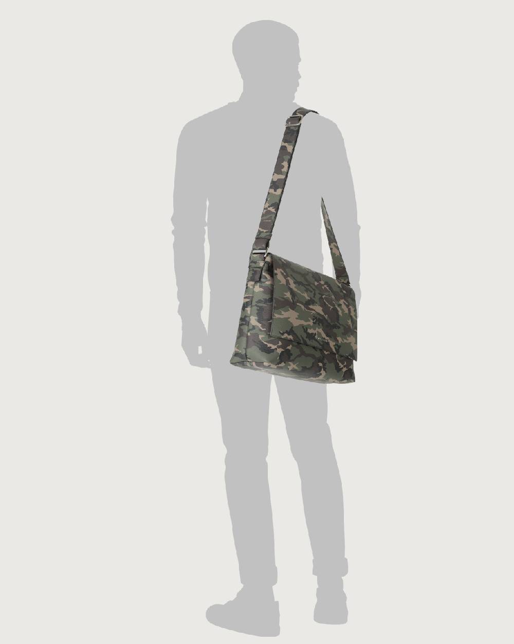 Orciani Borsa messenger Camouflage in pelle Prezzo Ridotto