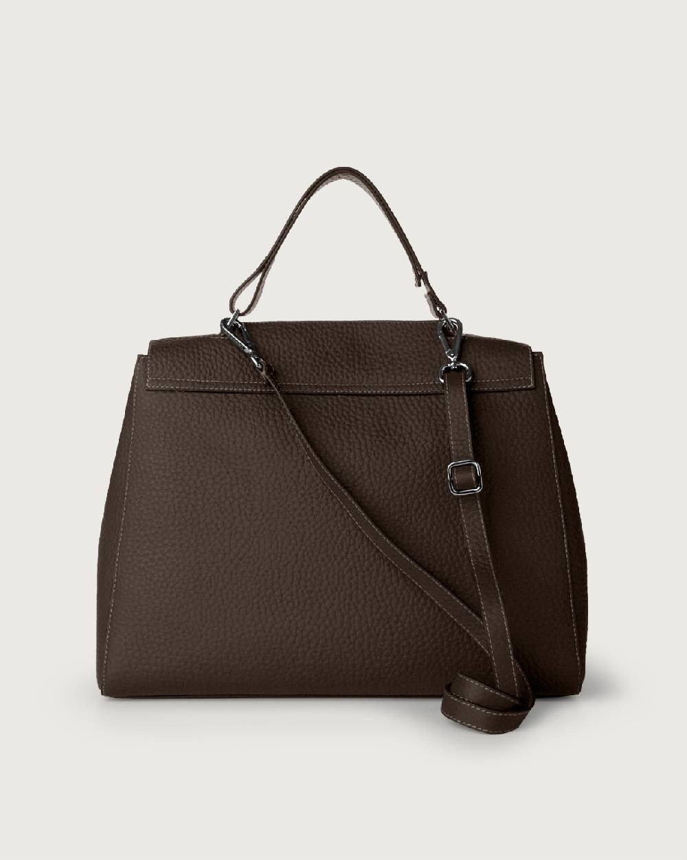 Orciani Borsa a spalla grande Sveva Soft in pelle con tracolla Sottocosto