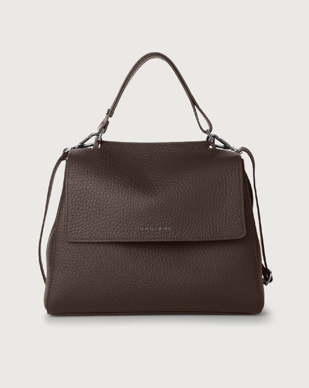 Orciani Borsa Sveva Soft Media a spalla in pelle con tracolla Sconto