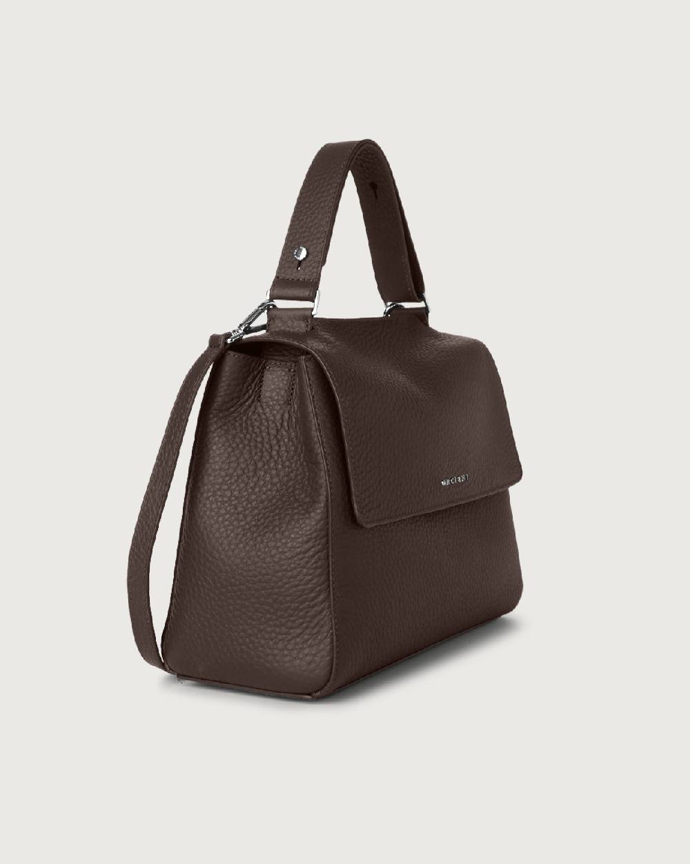 Orciani Borsa Sveva Soft Media a spalla in pelle con tracolla Sconto