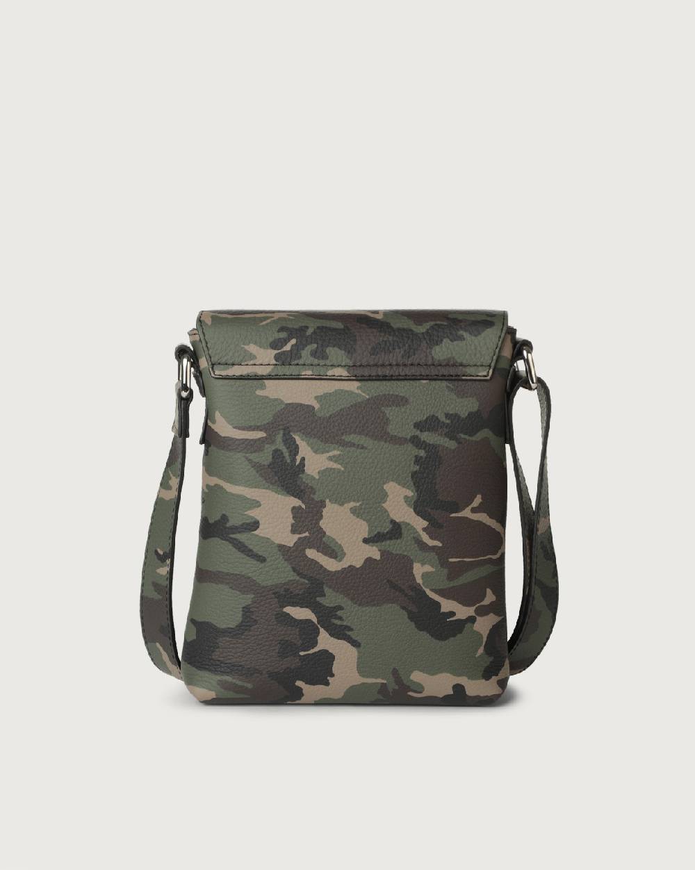 Orciani Borsa messenger piccola Camouflage in pelle Moda