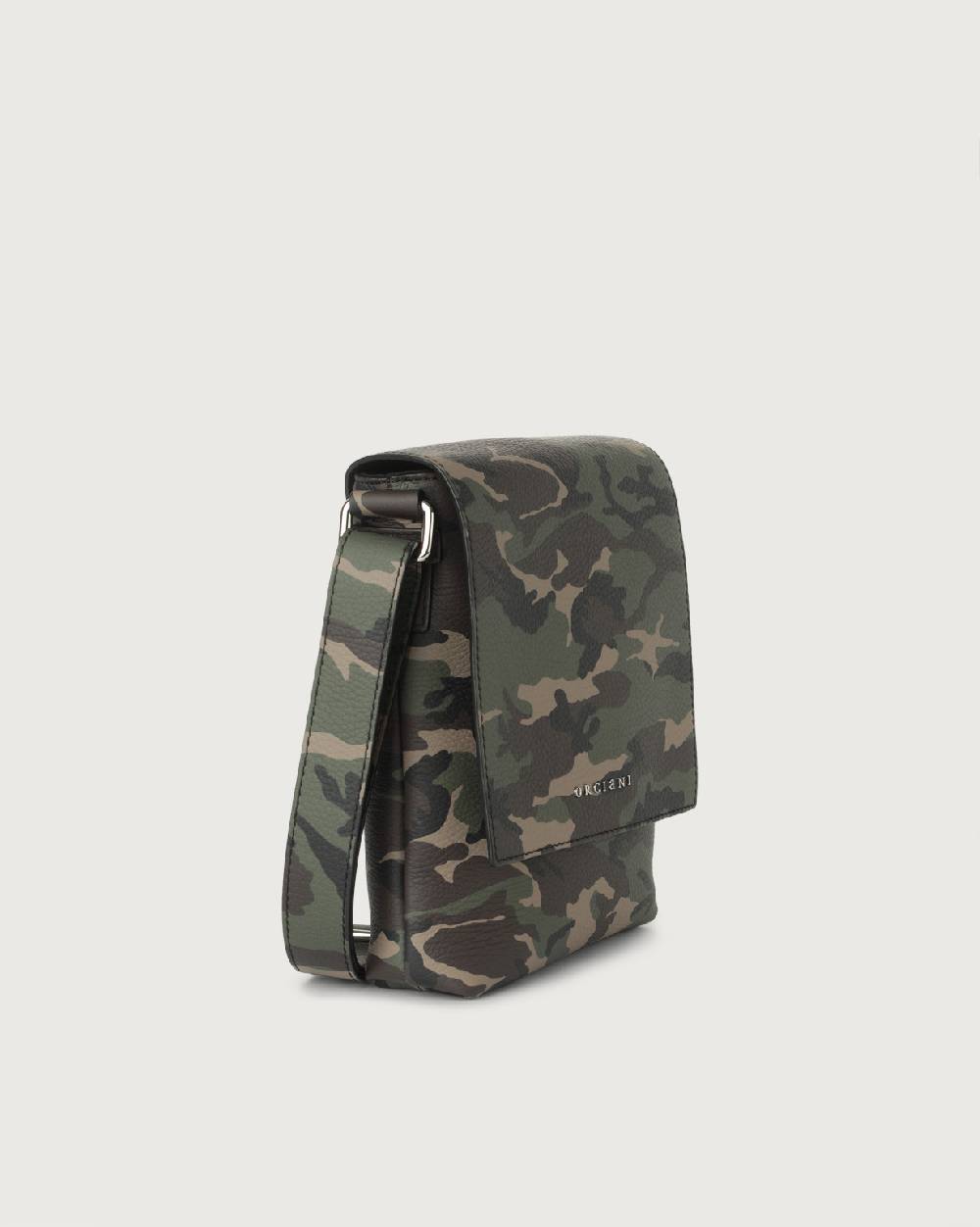 Orciani Borsa messenger piccola Camouflage in pelle Moda