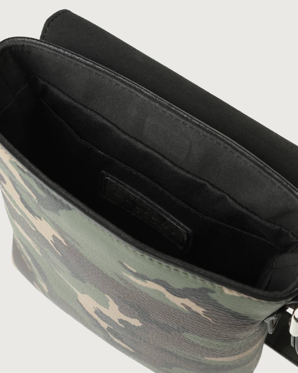 Orciani Borsa messenger piccola Camouflage in pelle Moda
