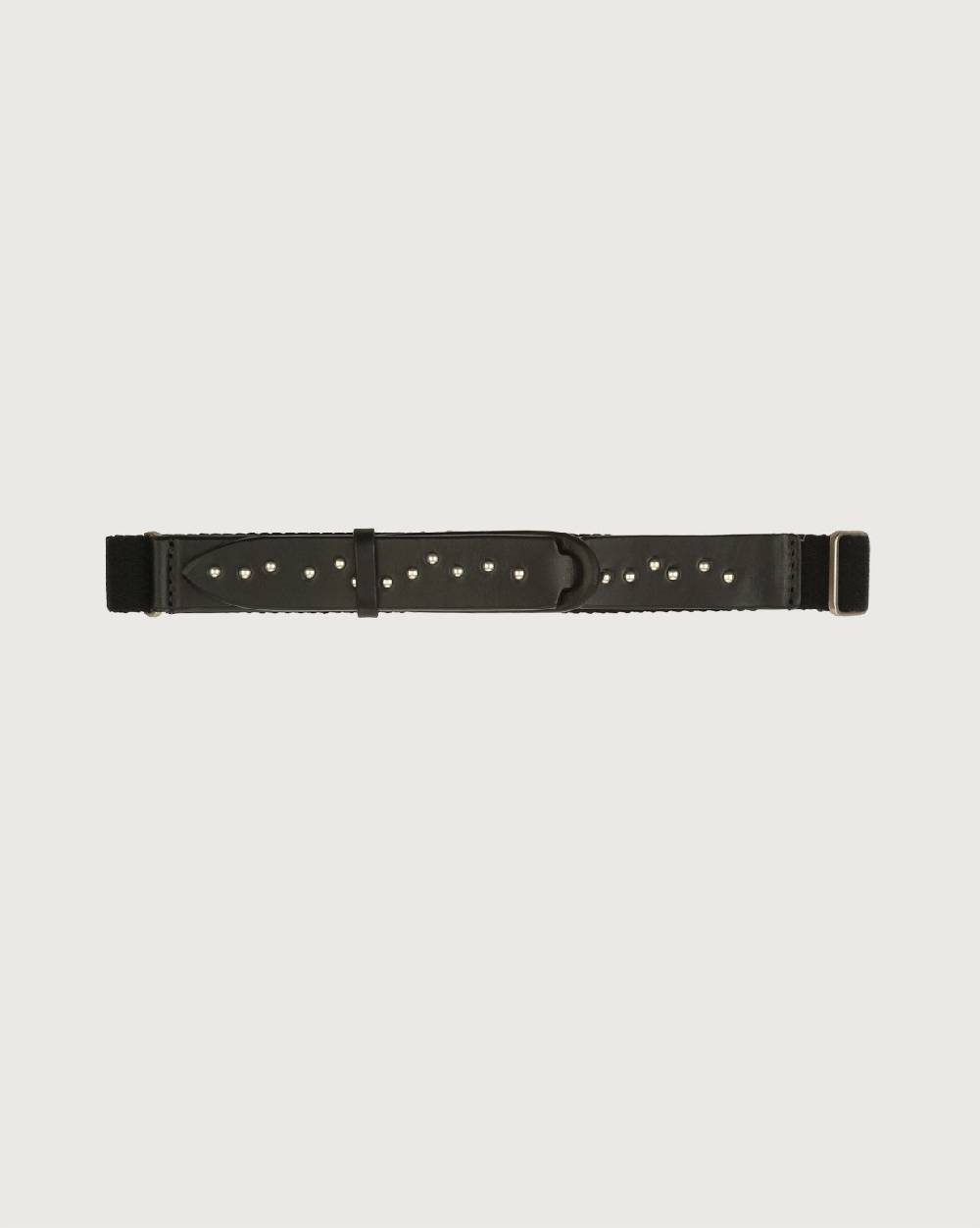 Orciani Cintura Nobuckle Kids Point Metal in cuoio e tessuto 2025