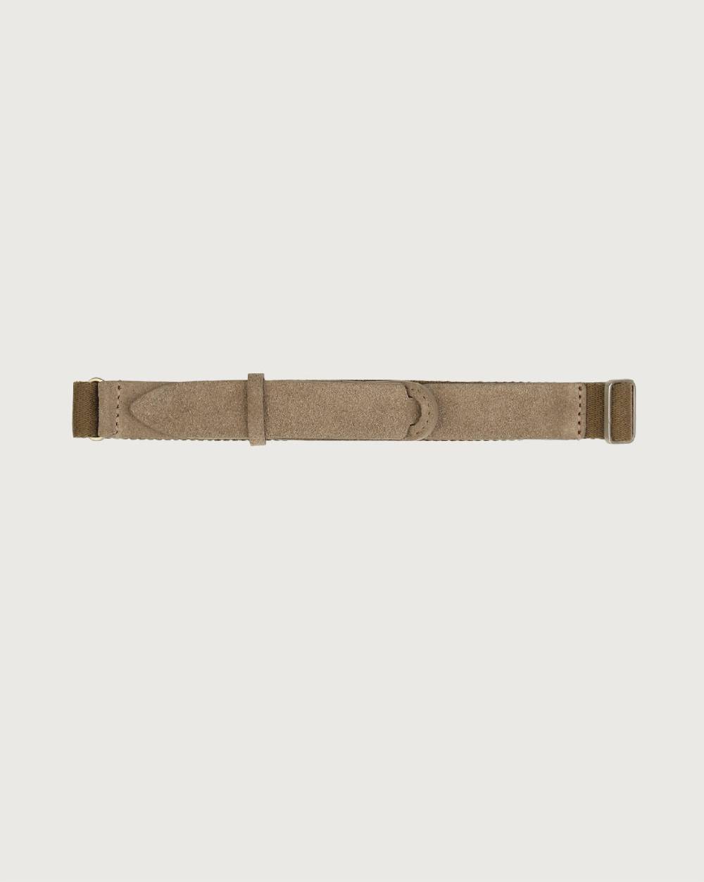 Orciani Cintura Nobuckle Kids Suede in camoscio e tessuto Italia