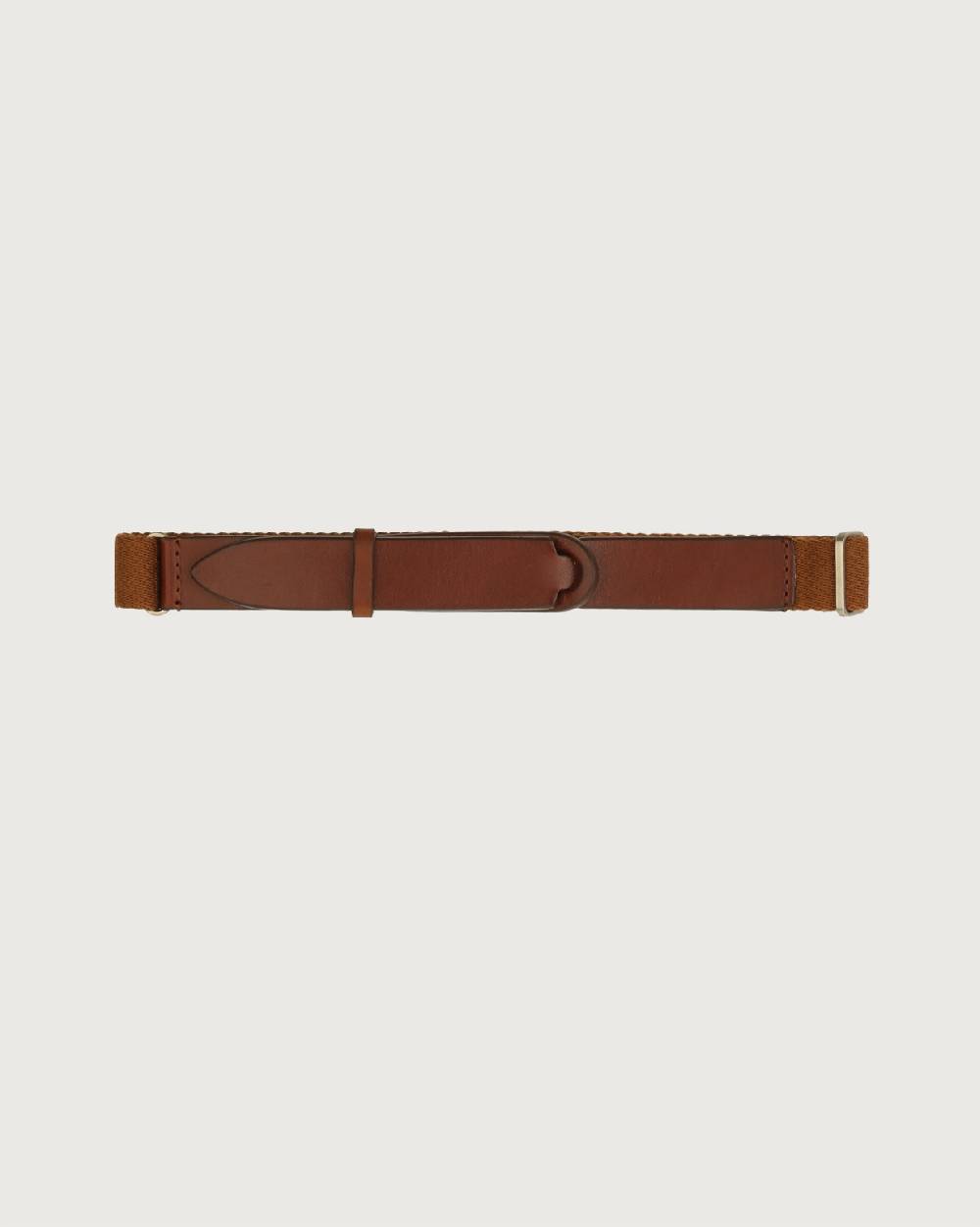 Orciani Cintura Nobuckle Kids Bull in cuoio e tessuto Nuovo