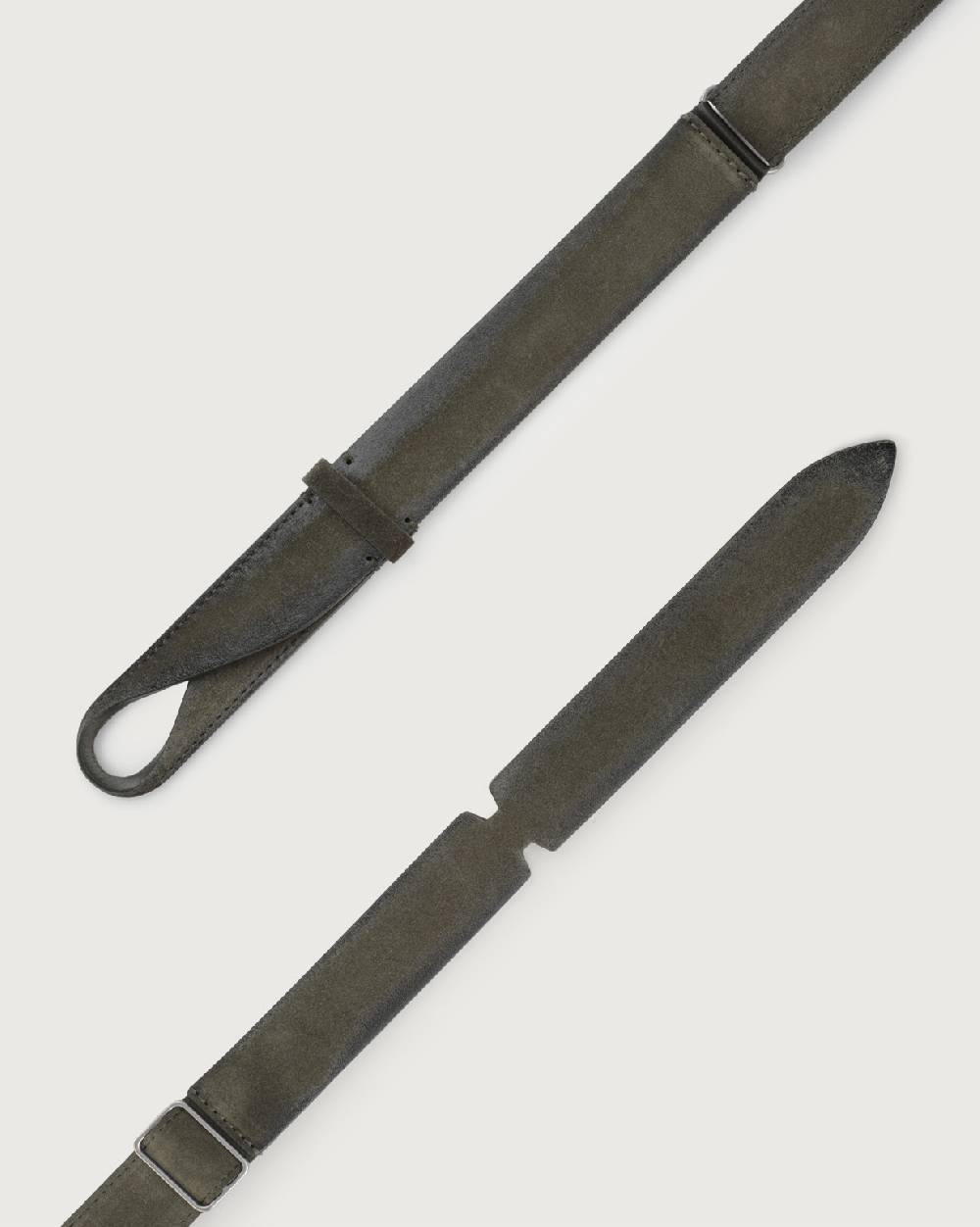 Orciani Cintura Nobuckle Cloudy in suede Spedizione Gratuita