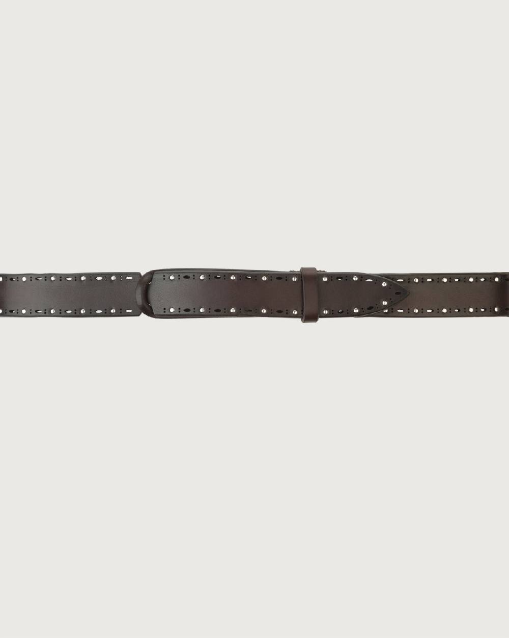 Orciani Cintura Nobuckle Bull Soft in cuoio con micro-borchie Pezzi Unici
