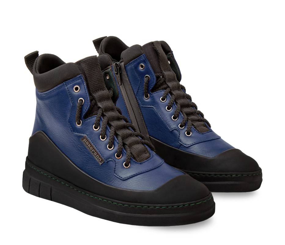 Pakerson STIVALETTO APUANE PELLE BLU NAVY Spedizione Gratuita