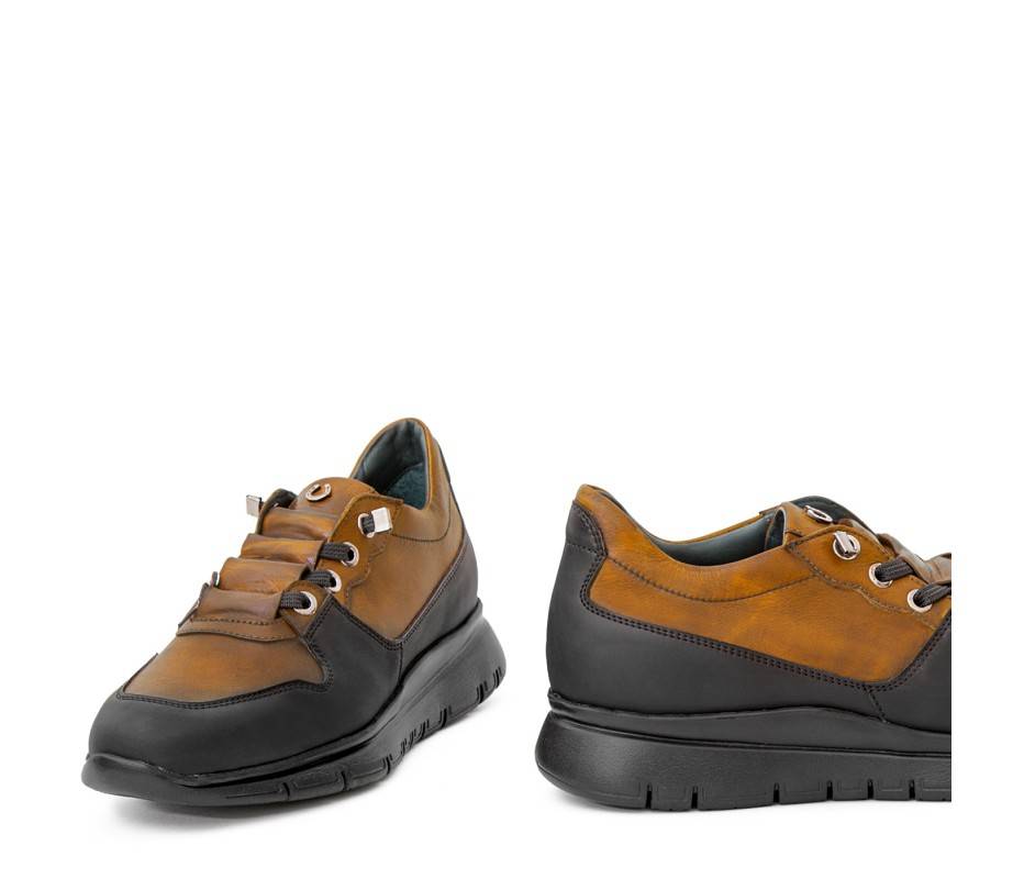 Pakerson SNEAKER AMIATA PELLE MARRONE TAN Vendite Flash