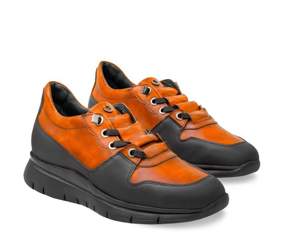 Pakerson SNEAKER AMIATA PELLE ARANCIO Nuova