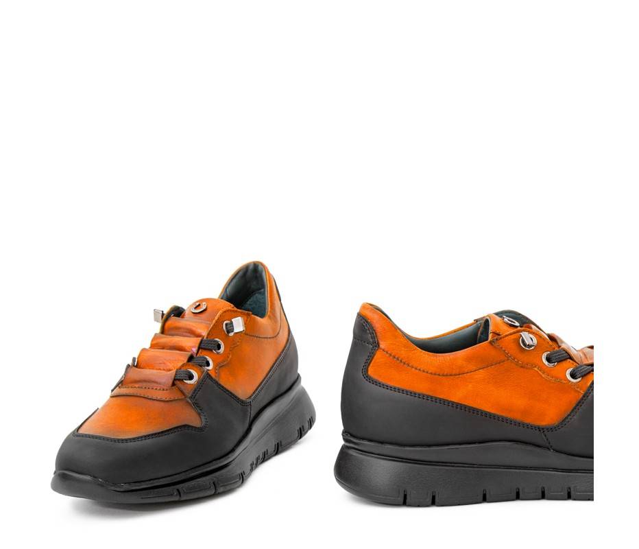 Pakerson SNEAKER AMIATA PELLE ARANCIO Nuova
