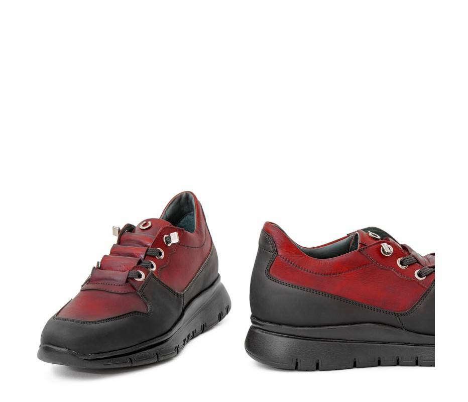 Pakerson SNEAKER AMIATA PELLE ROSSO BORDEAUX Italy