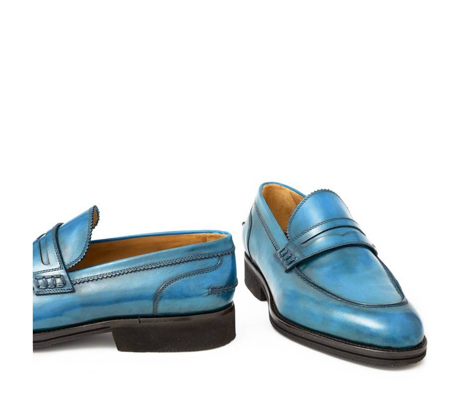 Pakerson MOCASSINO LUCCA PELLE AZZURRO BAY Promozione Limitata