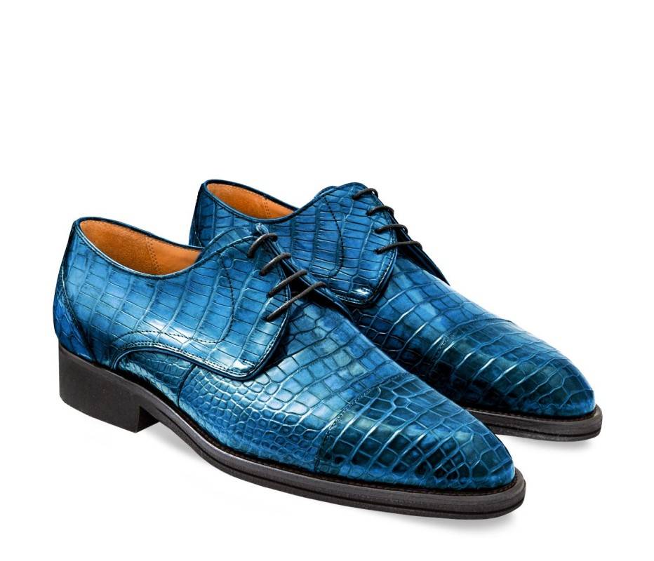 Pakerson DERBY FIRENZE ALLIGATORE AZZURRO BAY Affare Del Giorno