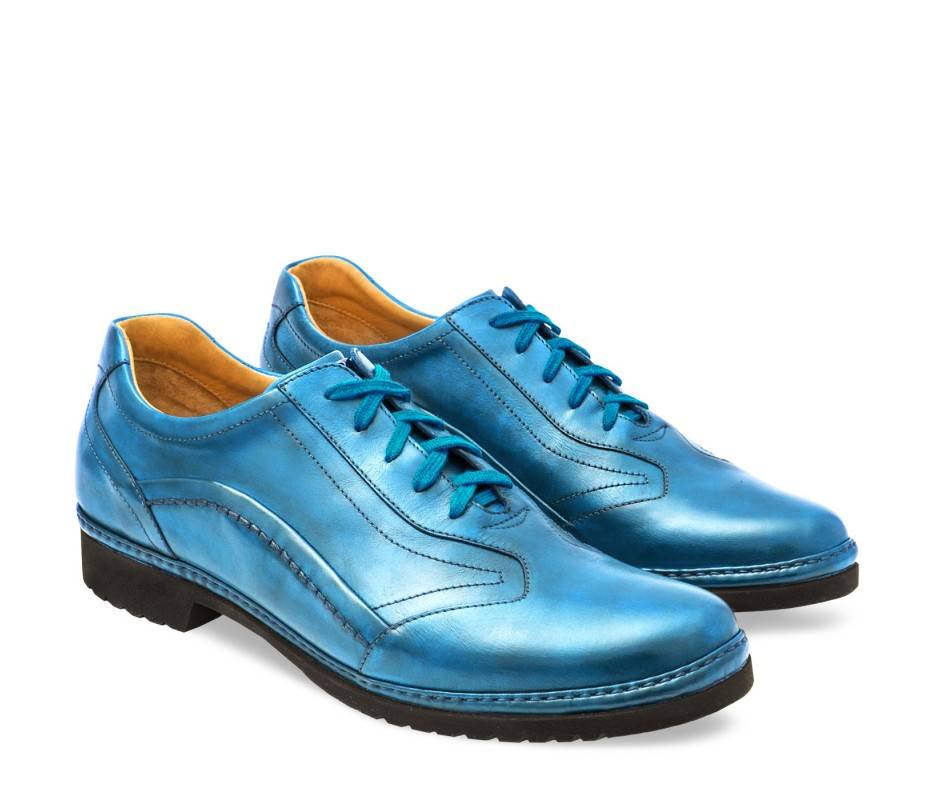 Pakerson DERBY PIENZA PELLE AZZURRO CIELO Sottocosto