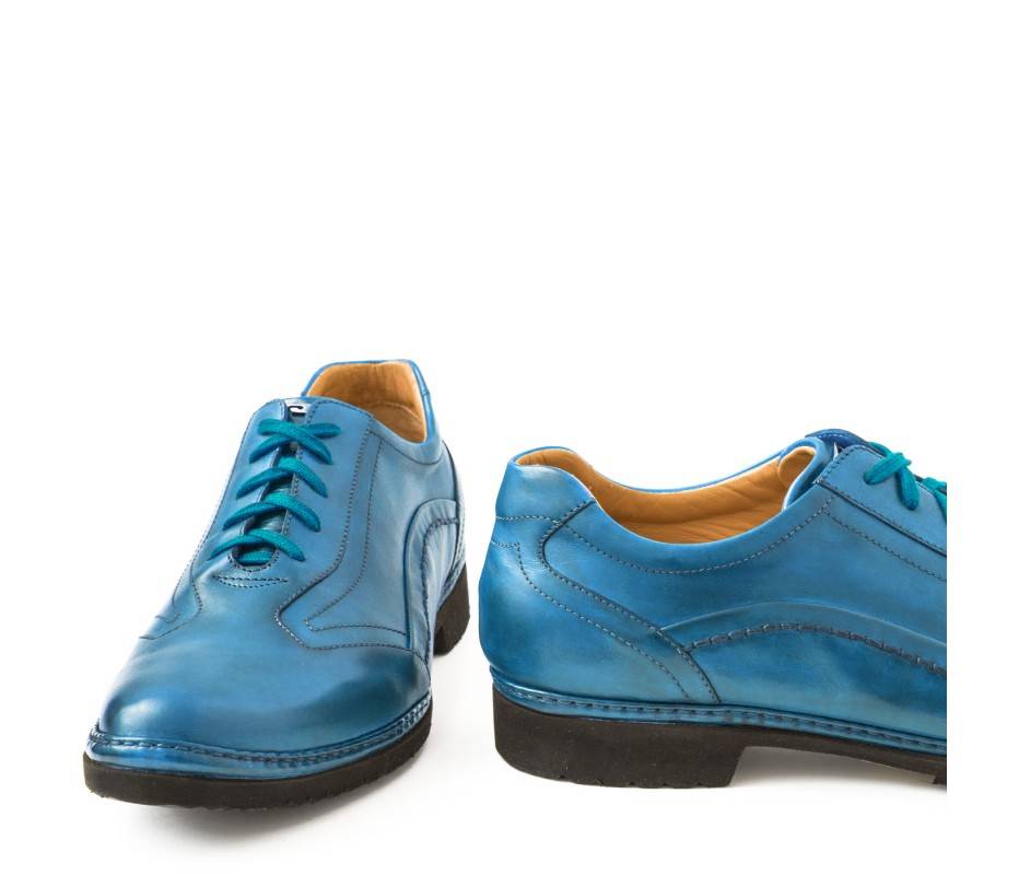 Pakerson DERBY PIENZA PELLE AZZURRO CIELO Sottocosto