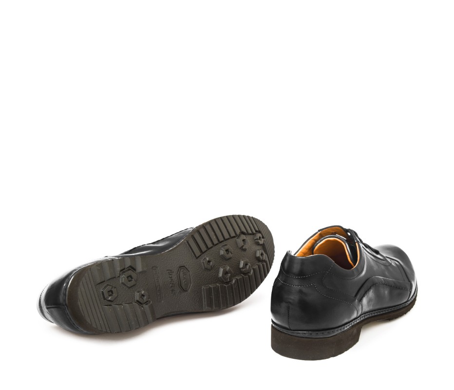 Pakerson DERBY PIENZA PELLE NERA Vendita Calda