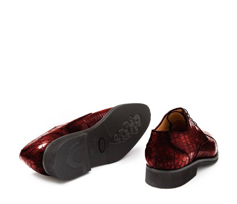 Pakerson DERBY FIRENZE ALLIGATORE BORDEAUX VINO Saldi Di Fabbrica