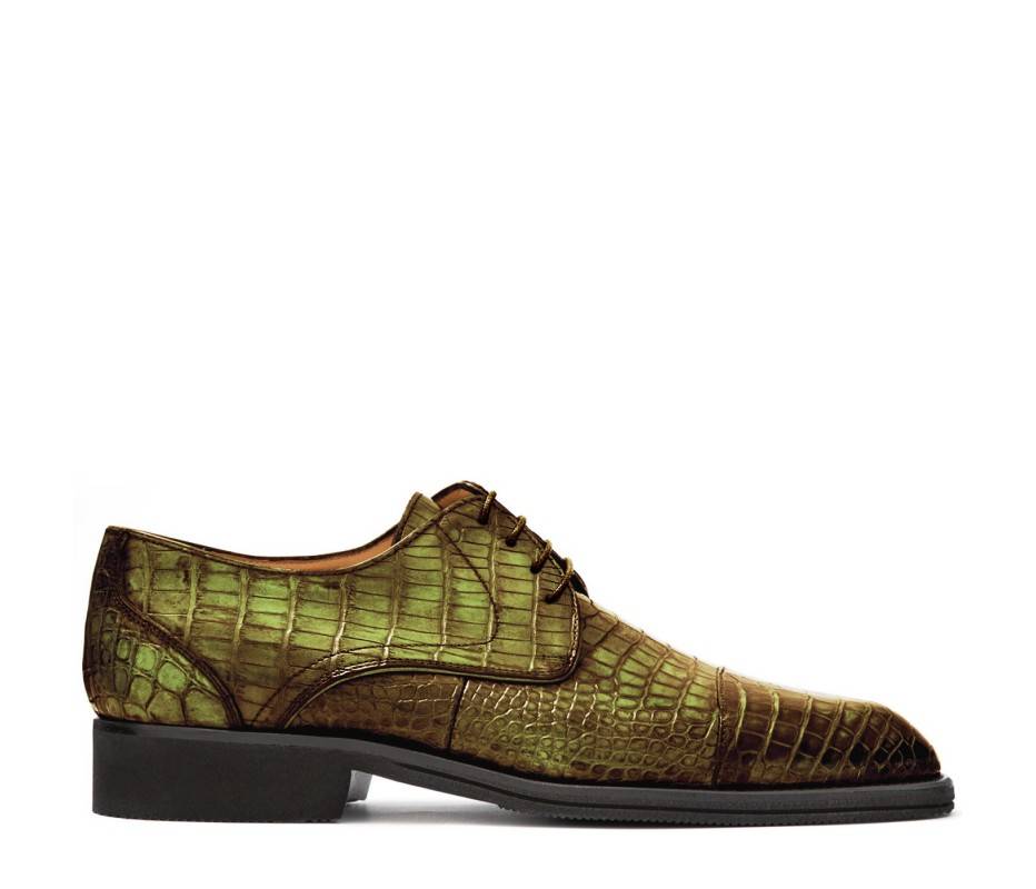 Pakerson DERBY FIRENZE ALLIGATORE VERDE OLIVA