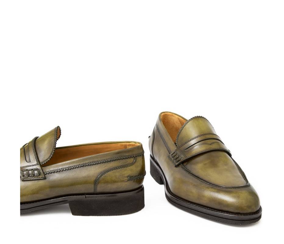 Pakerson MOCASSINO LUCCA PELLE VERDE OLIVA Vendita